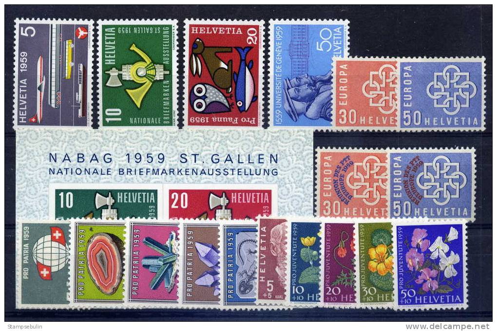 1959 COMPLETE YEAR SET MNH ** - Neufs