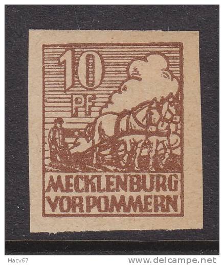 Meckenburg-Vorpommern  Mi. 35Y  Toned Paper   * - Other & Unclassified
