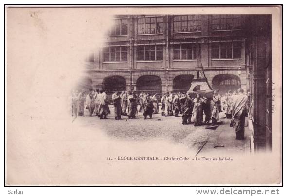 75  , ECOLE CENTALE , Chahut Cube , La Tour En Ballade ( Tour Eiffel ) - Enseignement, Ecoles Et Universités