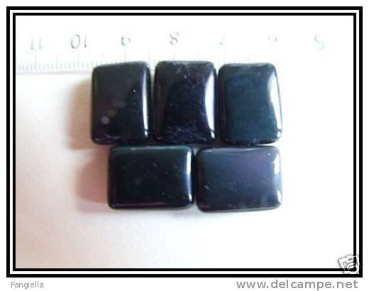 1 Perle Rectangle Obsidienne Oeil Céleste Env. 16x12mm - Perles