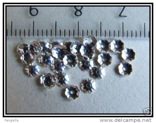 10 Perles Caps En Argent Massif De Bali - Env. 3mm - Perles