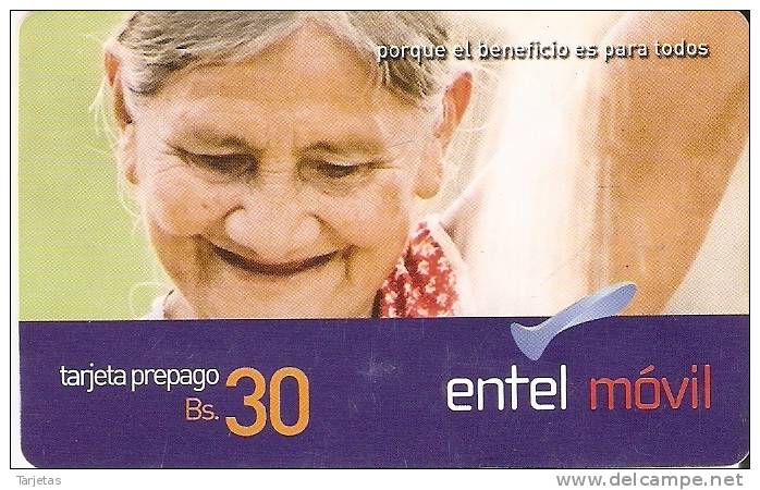 TARJETA DE BOLIVIA DE LA COMPAÑIA ENTEL (un Poco Doblada) - Bolivie