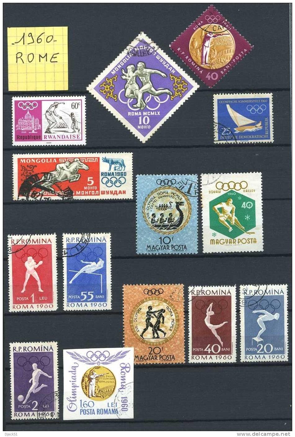 Jeux Olympiques - été - 1960 - ROME - 14 Timbres - Estate 1960: Roma