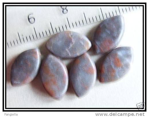 12 Perles Briolettes En Agate Opale Env. 14x8mm - Perlen