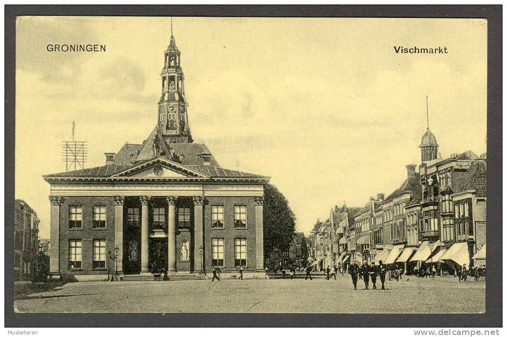 Netherlands Groningen Vischmarkt Algemeene Postvereening UPU Briefkaart Alte Briefkart Old Postcard - Groningen