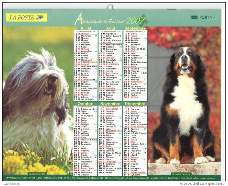 CALENDRIER ALMANACH DU FACTEUR . ANNEE 2007 - Lavigne - - Formato Grande : 2001-...