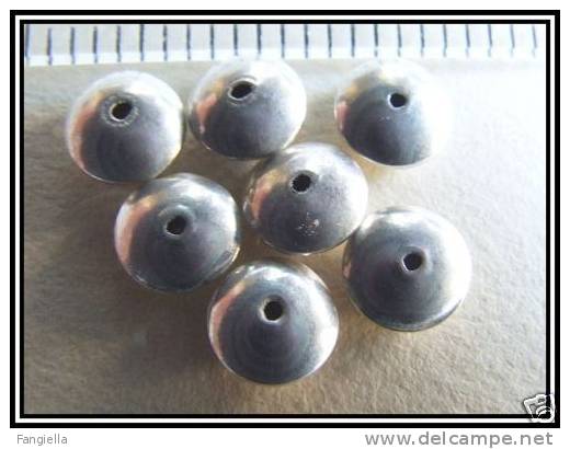 2 Perles Rondelle En Argent Massif De Bali Env. - 5x2mm - Perlen