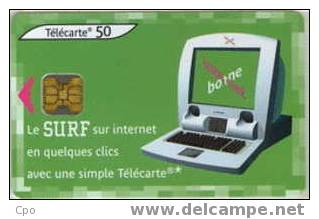 # France 1191A  BORNE INTERNET 1 SURF 50u Ob1 06.02 Tres Bon Etat - 2002