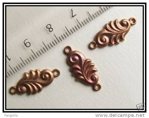 4 Intercalaires Métal Cuivré 20x8mm - Perles