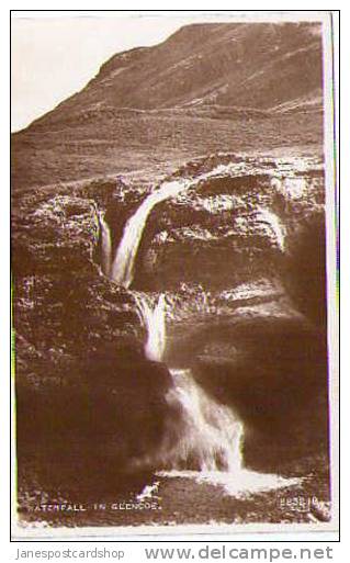 WATERFALL IN GLEN COE - Real Photo PCd.- Argyllshire - SCOTLAND - Argyllshire