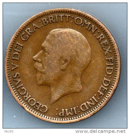 Grande-Bretagne Half Penny Georges V 1929 Tb+/ttb - C. 1/2 Penny