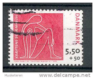 Denmark 2008 Mi. 1489  5.50 (Kr) + 50 (Ø) Cancer Aid Krebs - Oblitérés