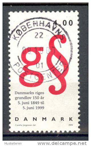 Denmark 1999 Mi. 1214  4.00 Kr Buchstabe G Paragreaphenzeichen Grundgesetz Basic Law Deluxe Cancel - Oblitérés