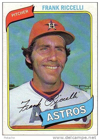 Baseball Trading Cards - Carte De Baseball - Frank Ricelli - Astros 1971-1979 - Sin Clasificación