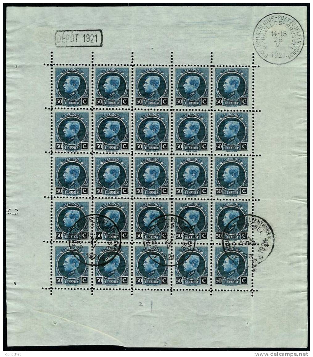 Belgique 187 ** En Feuillet De 25 - 1921-1925 Small Montenez