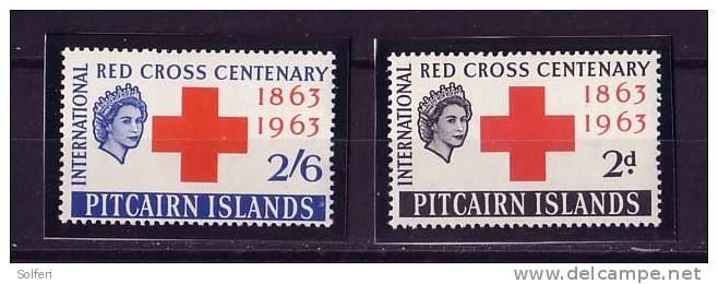 RED CROSS / CROIX ROUGE  1963  PITCAIRN  N° 36/37  ** - Islas De Pitcairn