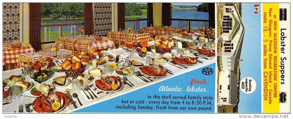 Restaurant Homard Lobster - New Glascow - Prince-Edward-Island - Publicité - Carte 21cm X 9 Cm - Other & Unclassified