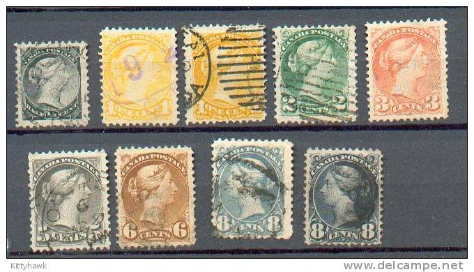 C 24 - CANA - YT 27-28-28a-30-31-32-33-33a Obli - Used Stamps