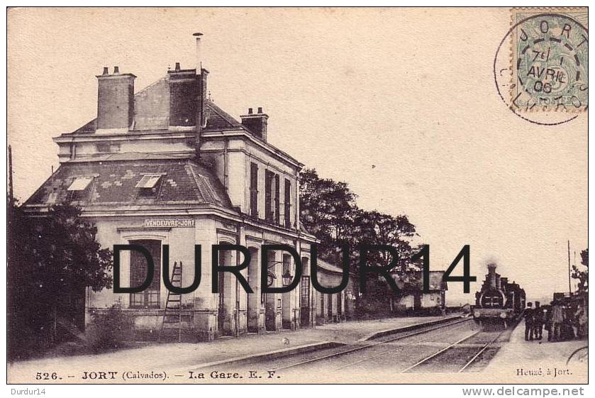 JORT ( Calvados).   La Gare   (bon état / Bp Train / Gare Vendeuvre-Jort / TOP*****) - Autres & Non Classés