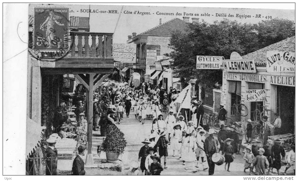 CPA - 33 - SOULAC Sur MER - Concours Des Forts En Sable - Défilé Des Equipes - 222 - Soulac-sur-Mer