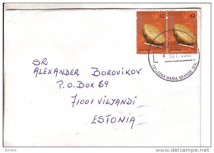 GOOD ARGENTINA Postal Cover To ESTONIA 2005 - Good Stamped: Music - Cartas & Documentos