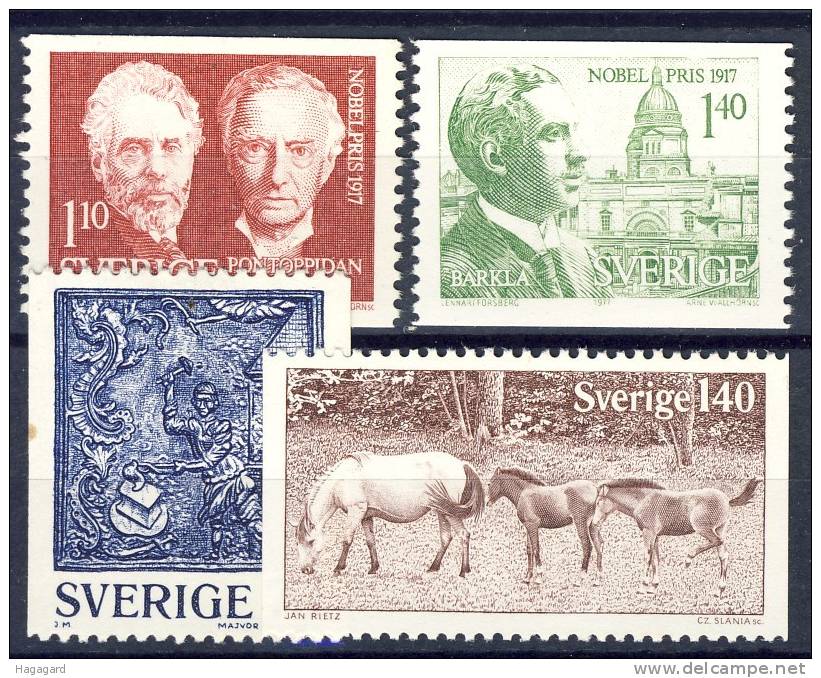 ##Sweden 1977. 4 Diff.. Michel 992-93, 1010-11. MNH(**) - Unused Stamps