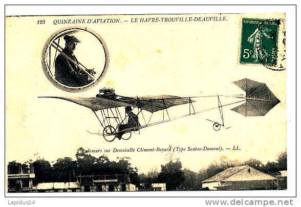 M 926 / CPA   AVION- QUINZAINE D´ AVIATION   LE HAVRE TROUVILLE AUDEMARS SUR DEMOISELLE CLEMENT BAYARD - Meetings