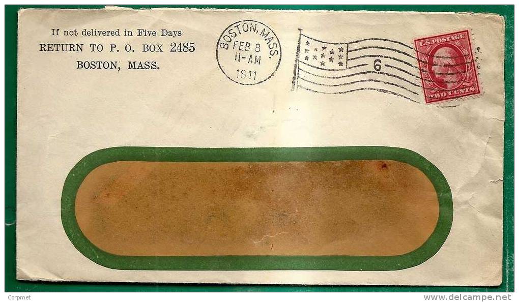 US - 1911  KETTLE Advertisement  Window COVER From BOSTON To SOUTH ...? - Lettres & Documents