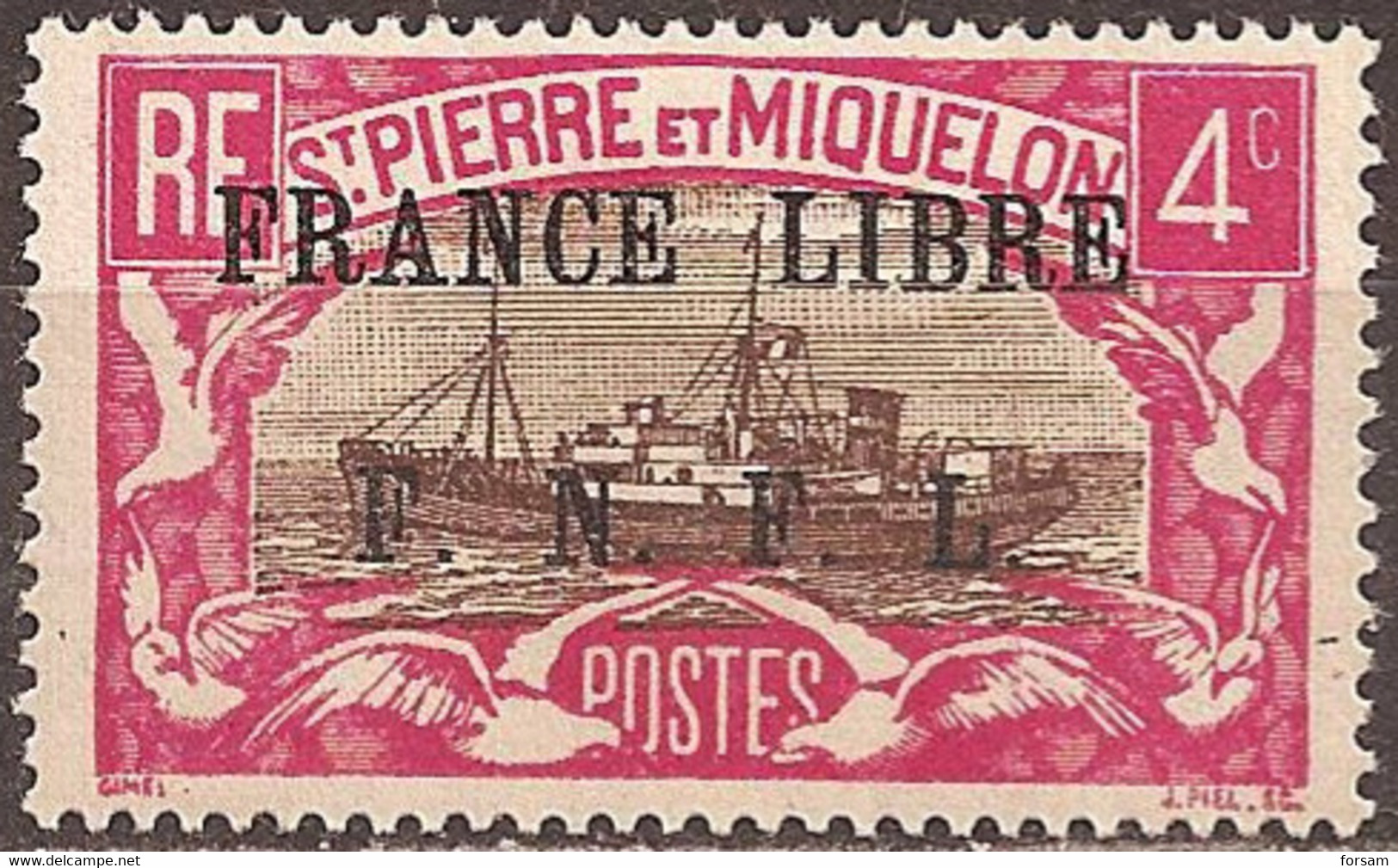 SAINT-PIERRE & MIQUELON..1941/42..Michel # 236...MLH...MiCV - 90 Euro. - Nuovi