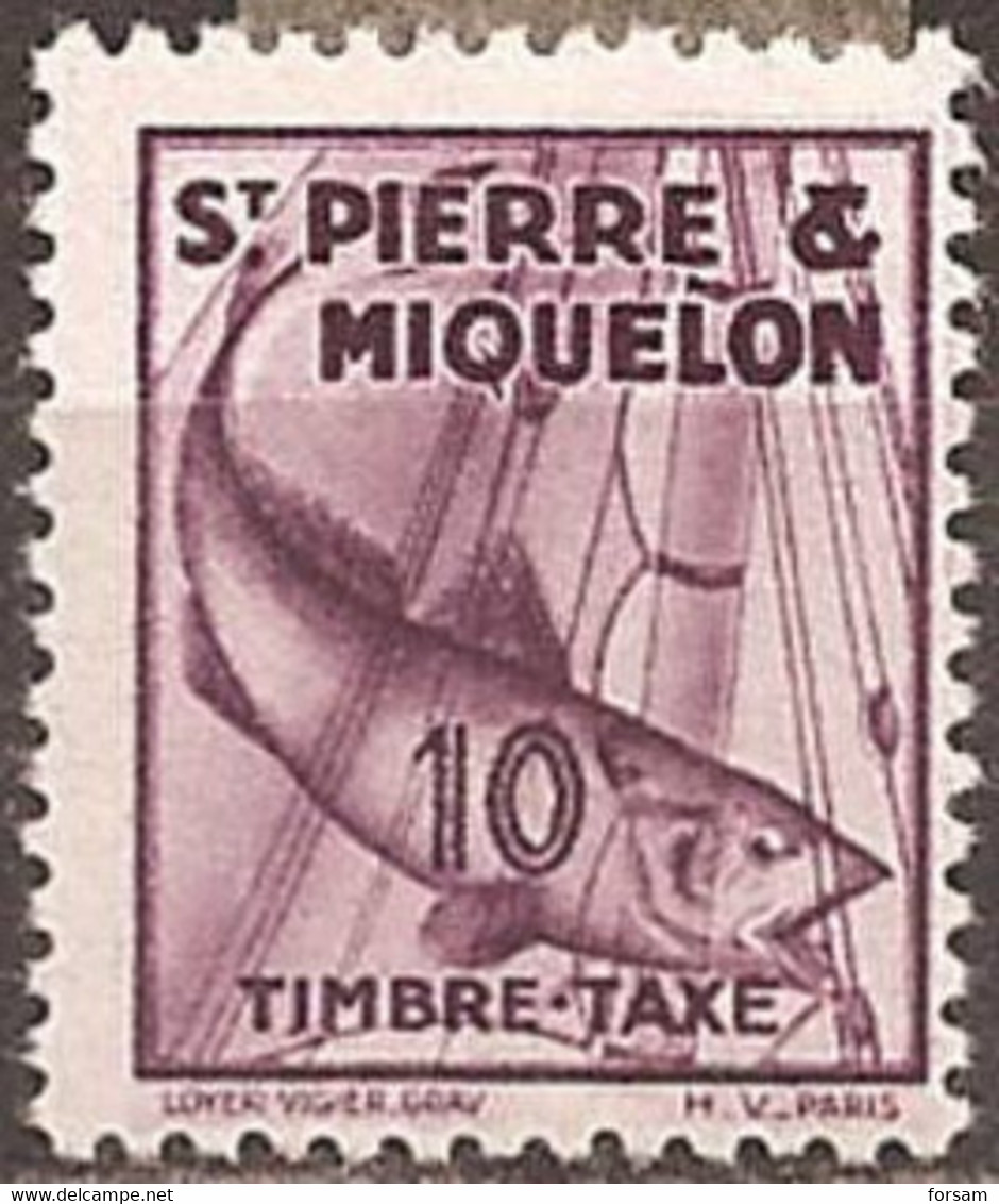 SAINT-PIERRE & MIQUELON..1938..Michel # 33...MH...Portomarken. - Ongebruikt