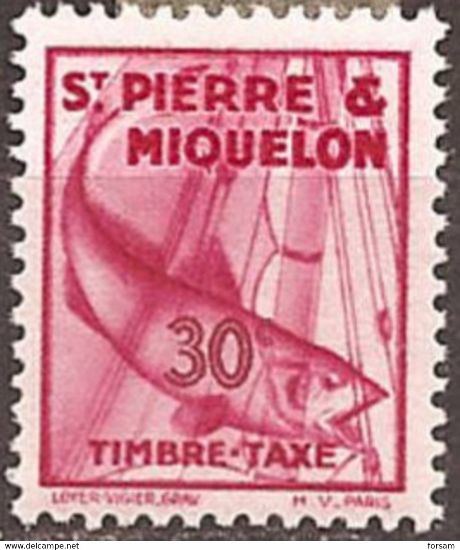SAINT-PIERRE & MIQUELON..1938..Michel # 36...MH...Portomarken. - Ungebraucht