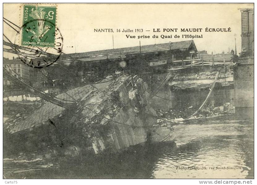 Catastrophe - Pont écroulé - Nantes - Disasters