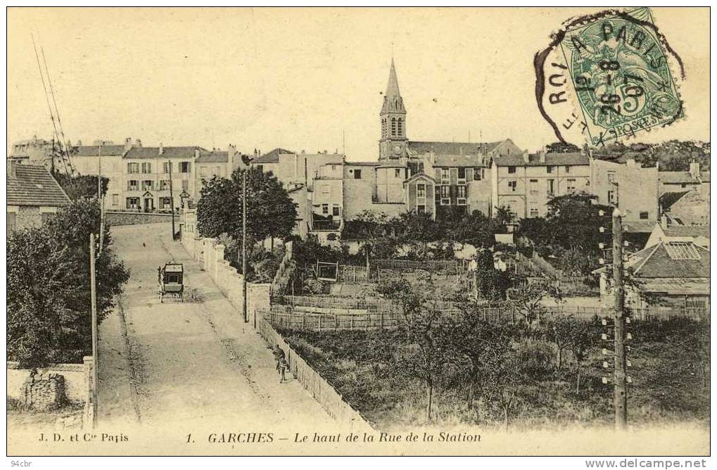 CPA (  92) GARCHES Le Haut De La Rue De La Station - Garches