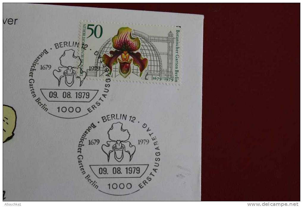 BERLIN 300TH BOTANISCHER GARDEN FLEURS FLOWERS ERSTTAGSBRIEFE FIRST DAY COVER 1ER JOUR DEUTSCHEBUNDESPOST ALLEMAGNE 1979 - Other & Unclassified