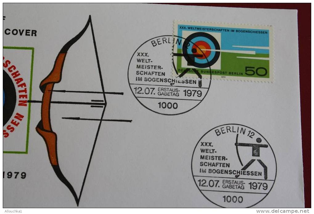 XXX WEILTMEISTERSCHAFTEN IMBOGENSCHIEES BERLIN ERSTTAGSBRIEFE FIRST DAY COVER 1ER JOUR DEUTSCHEBUNDESPOST ALLEMAGNE 1979 - Andere & Zonder Classificatie