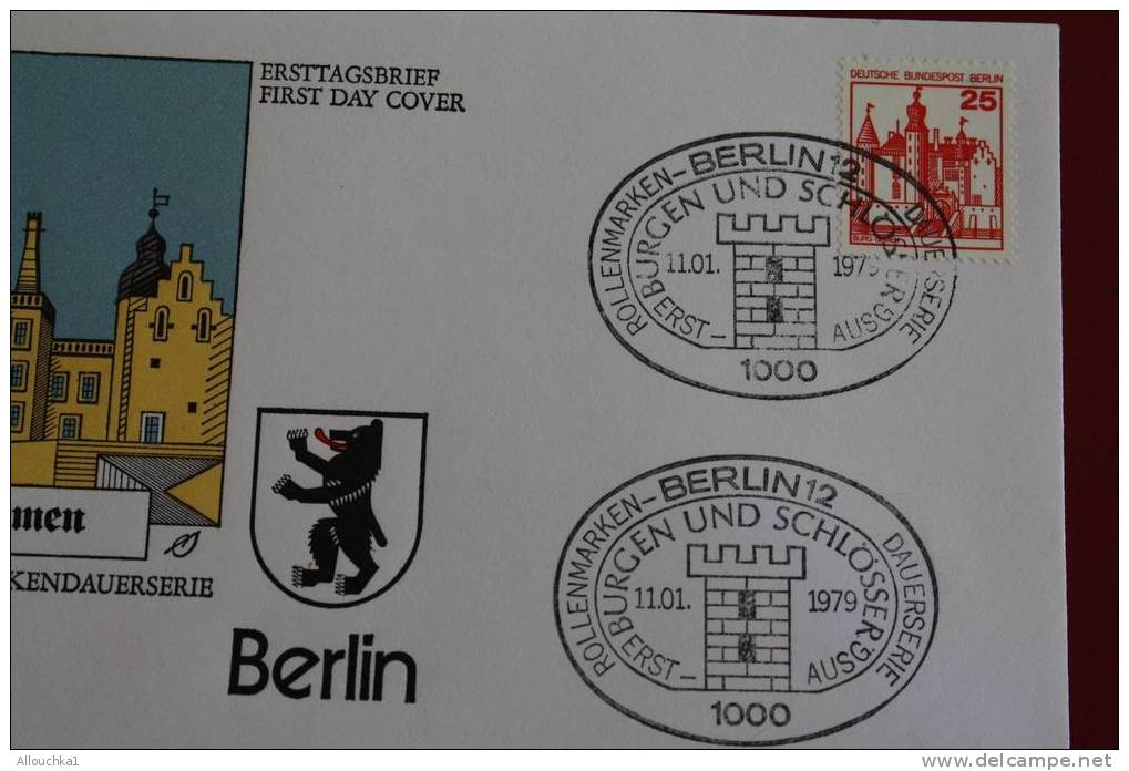 BURGEN UND SCHLOSSER AUSG  BERLIN ERSTTAGSBRIEFE FIRST DAY COVER 1ER JOUR DEUTSCHEBUNDESPOST ALLEMAGNE 1979 - Andere & Zonder Classificatie