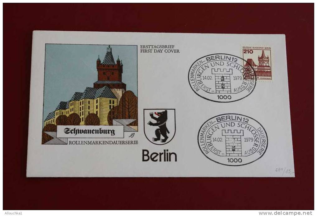 ZCHMANENBURG  BURGEN UND SCHLOSSER AUSG BERLIN ERSTTAGSBRIEFE FIRST DAY COVER 1ER JOUR DEUTSCHEBUNDESPOST ALLEMAGNE 1979 - Other & Unclassified