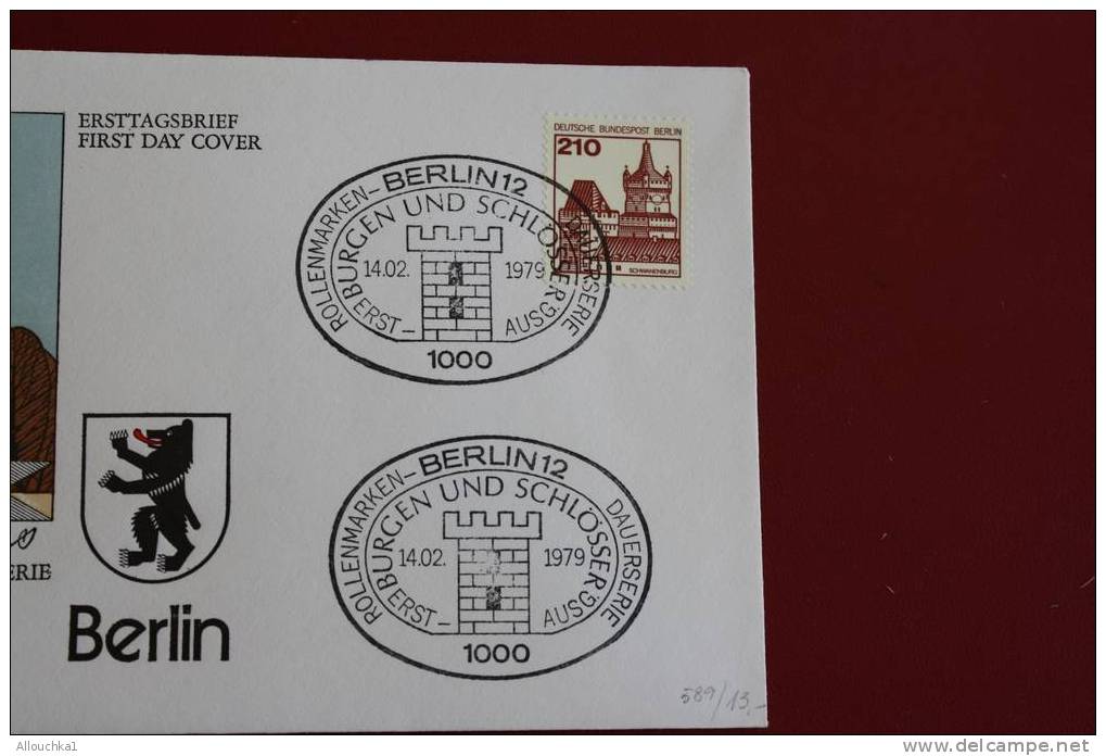 ZCHMANENBURG  BURGEN UND SCHLOSSER AUSG BERLIN ERSTTAGSBRIEFE FIRST DAY COVER 1ER JOUR DEUTSCHEBUNDESPOST ALLEMAGNE 1979 - Other & Unclassified