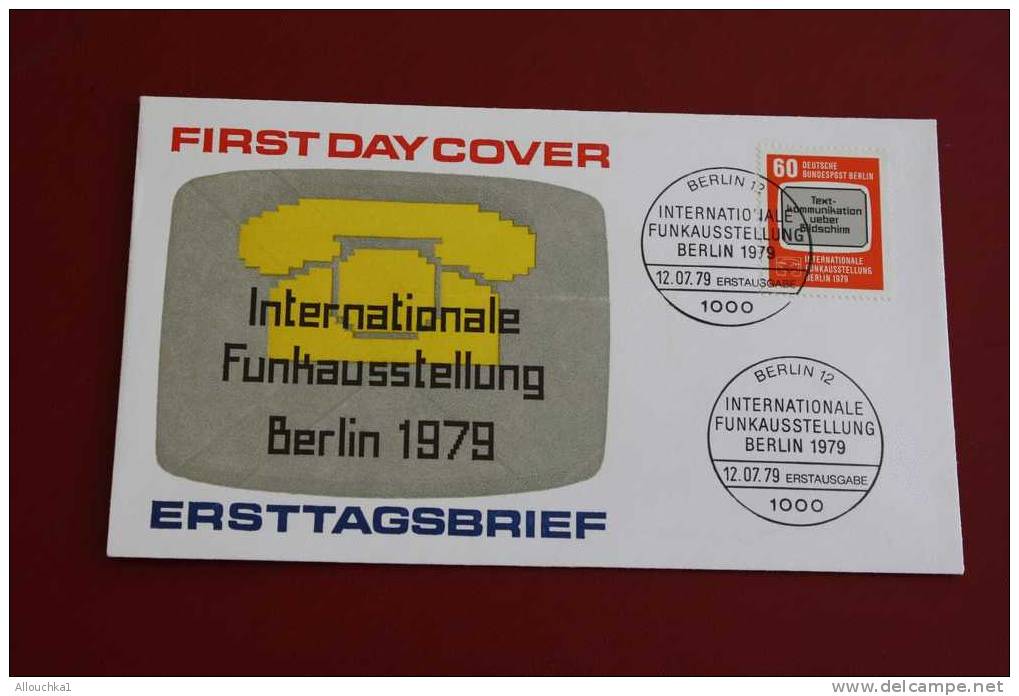 INTERNATIONAL FUNKAUSSTELLUNG  BERLIN ERSTTAGSBRIEFE FIRST DAY COVER 1ER JOUR DEUTSCHEBUNDESPOST ALLEMAGNE 1979 - Other & Unclassified