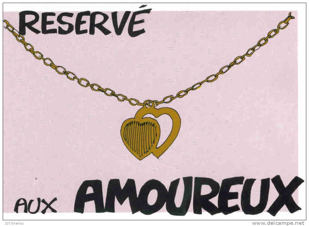 2 CPM   Réservé Aux Amoureux La Cart Gag - Valentijnsdag