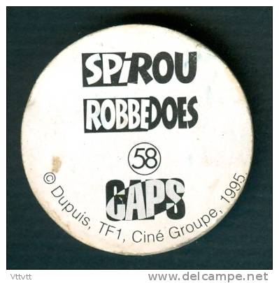 BD, Spirou (Franquin) Robbedoes, Caps N° 58, Dupuis, TF1, Ciné Groupe, 1995 - Autres & Non Classés