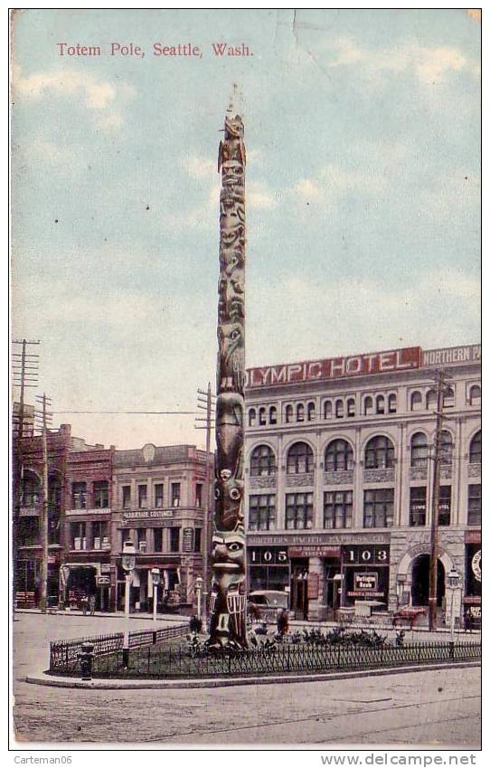 Etats-Unis - Totem Pole, Seattle, Wash (Indian, Indien) - Seattle