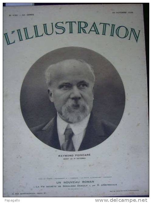 L’ILLUSTRATION 4781 MORT DE LOUIS BARTHOU ET ALEXANDRE DE YOUGOSLAVIE/ POINCARE/ AVIATION/ Espagne/ CHOMAGE/   20 OCTOBR - L'Illustration