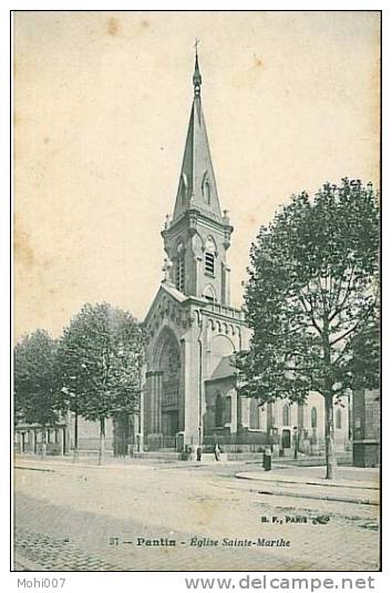 PANTIN (SEINE SAINT DENIS) - BELLE CPA ÉCRITE ET VOYAGÉE DE 1909 - Pantin