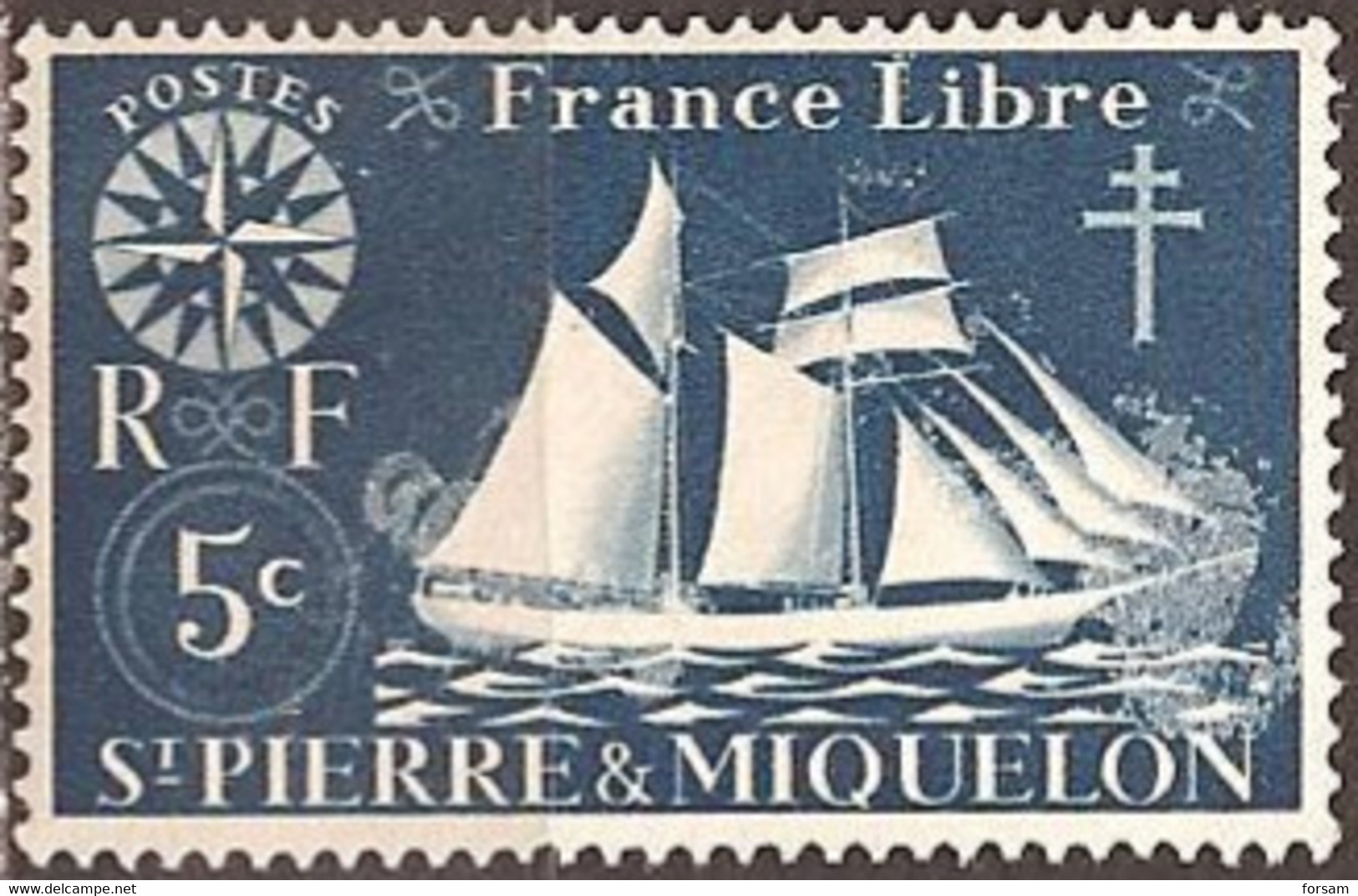 SAINT-PIERRE & MIQUELON..1942..Michel # 299...MLH. - Unused Stamps