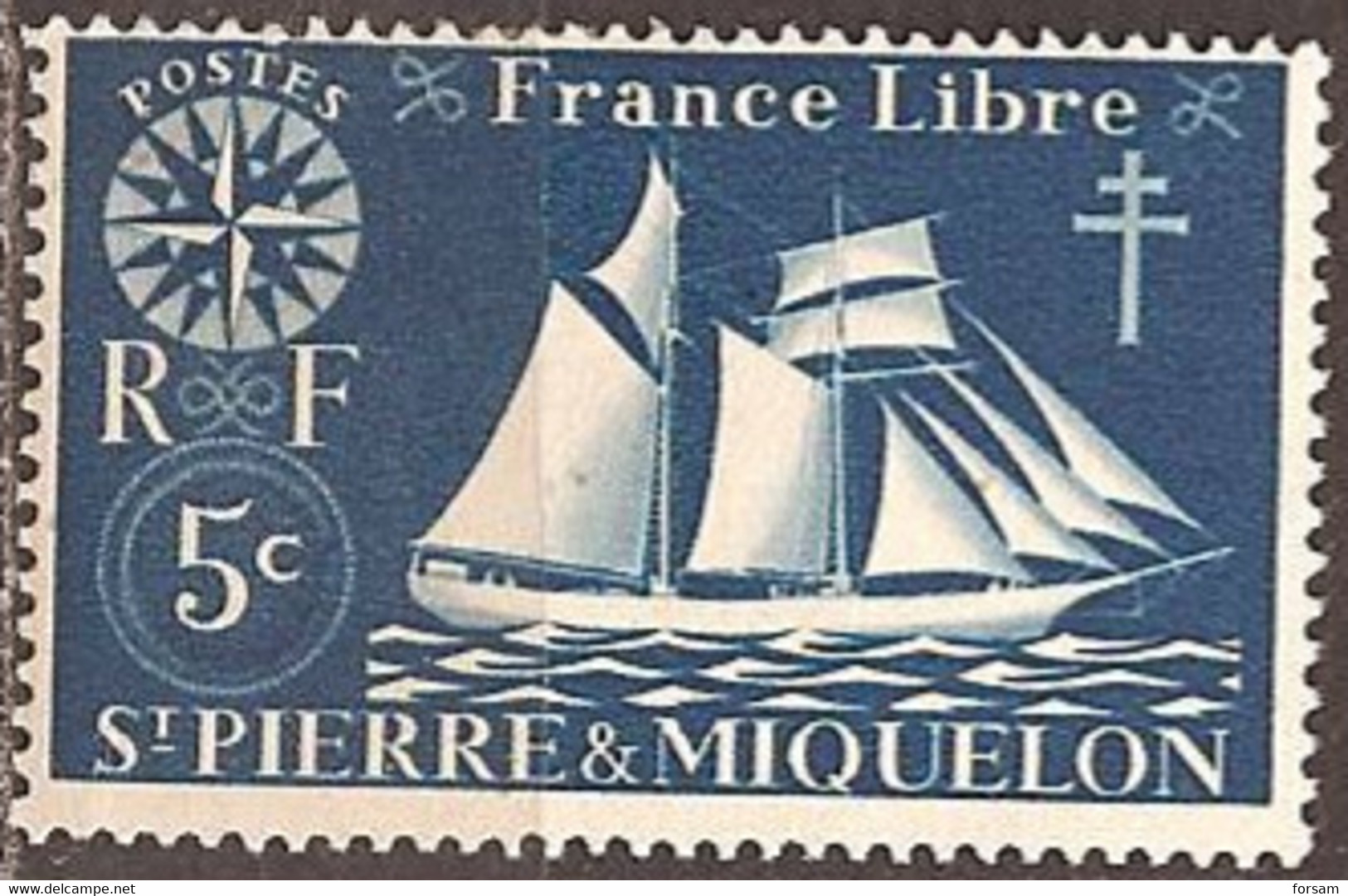 SAINT-PIERRE & MIQUELON..1942..Michel # 299...MLH. - Nuovi