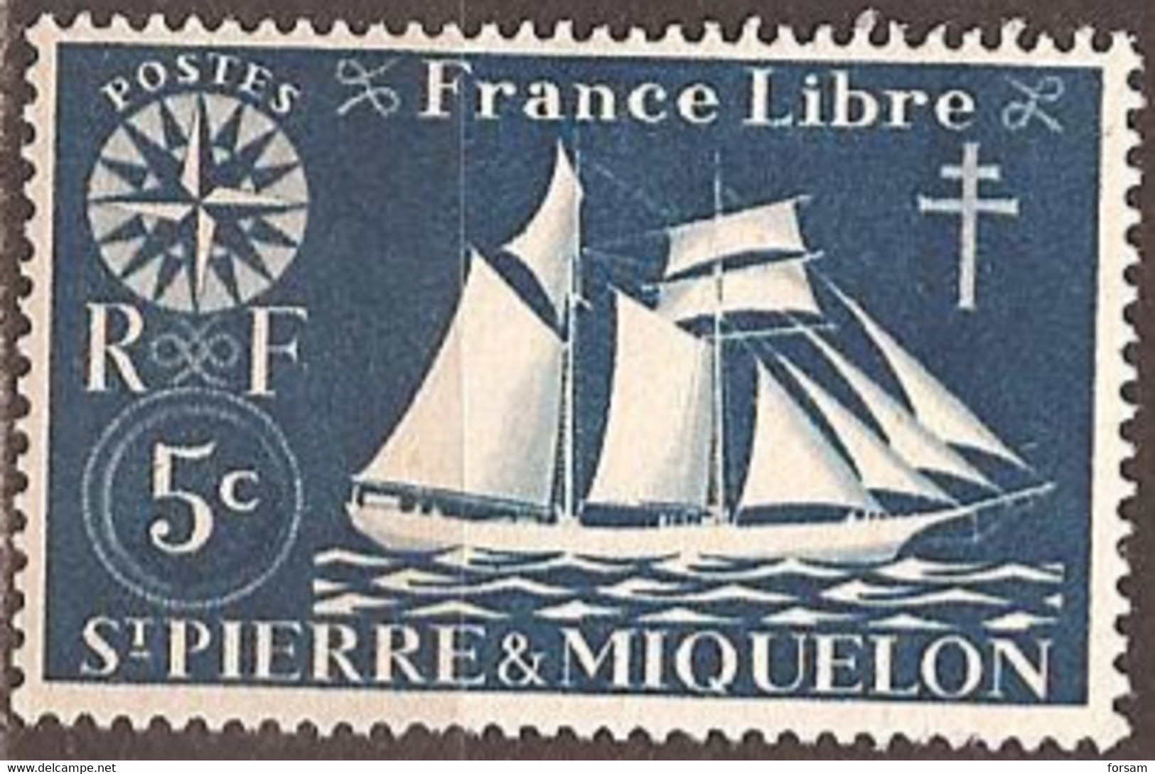 SAINT-PIERRE & MIQUELON..1942..Michel # 299...MLH. - Nuovi