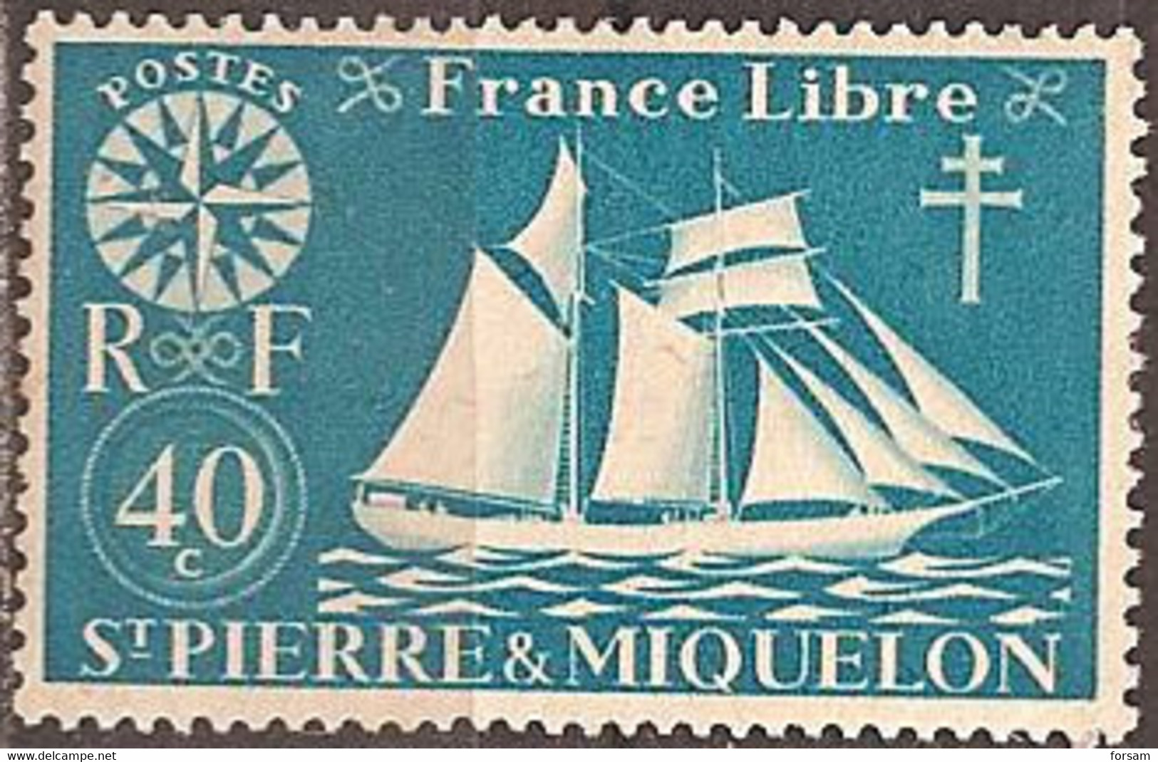 SAINT-PIERRE & MIQUELON..1942..Michel # 303...MLH. - Unused Stamps