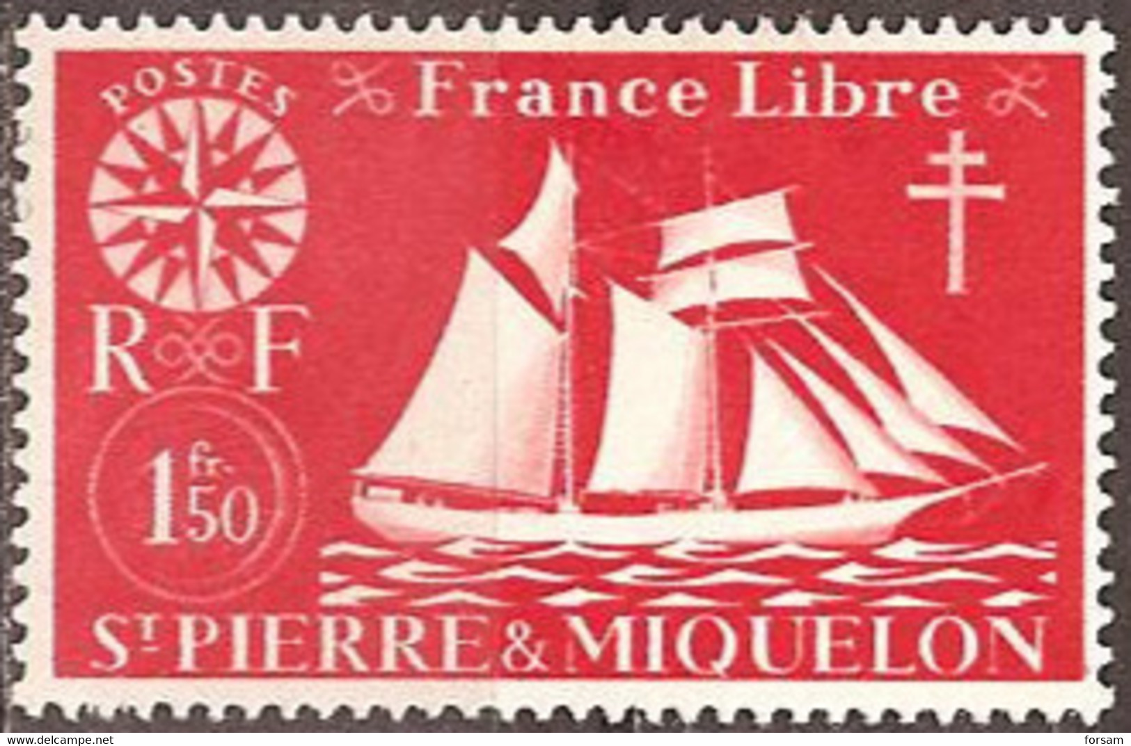 SAINT-PIERRE & MIQUELON..1942..Michel # 306...MLH. - Ungebraucht