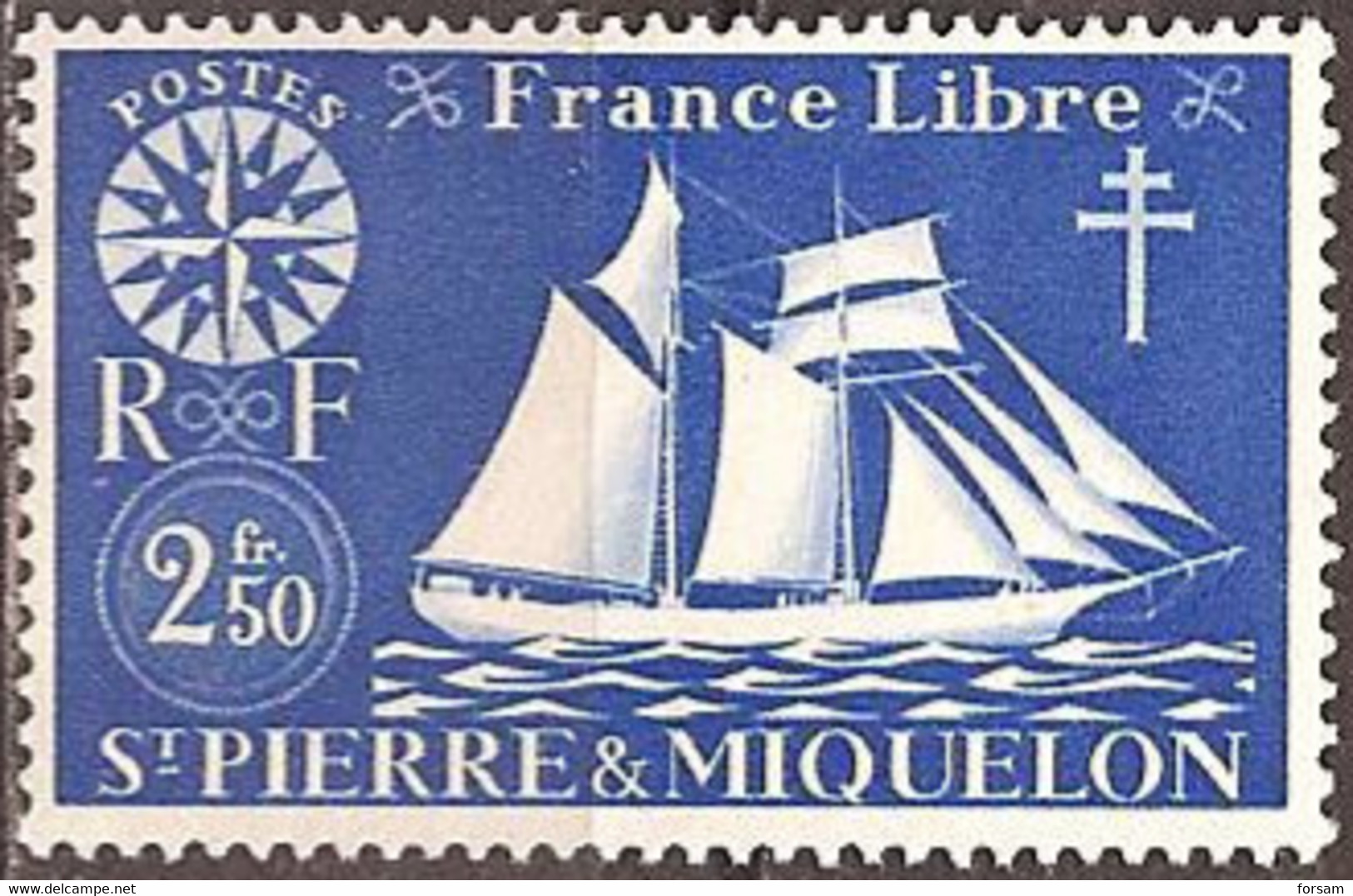 SAINT-PIERRE & MIQUELON..1942..Michel # 308...MLH. - Unused Stamps